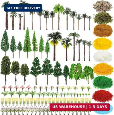 Sureio 130 Pcs Diorama Supplies Kit Include 121 Miniature Trees 1.2-7.48 Inch Mi