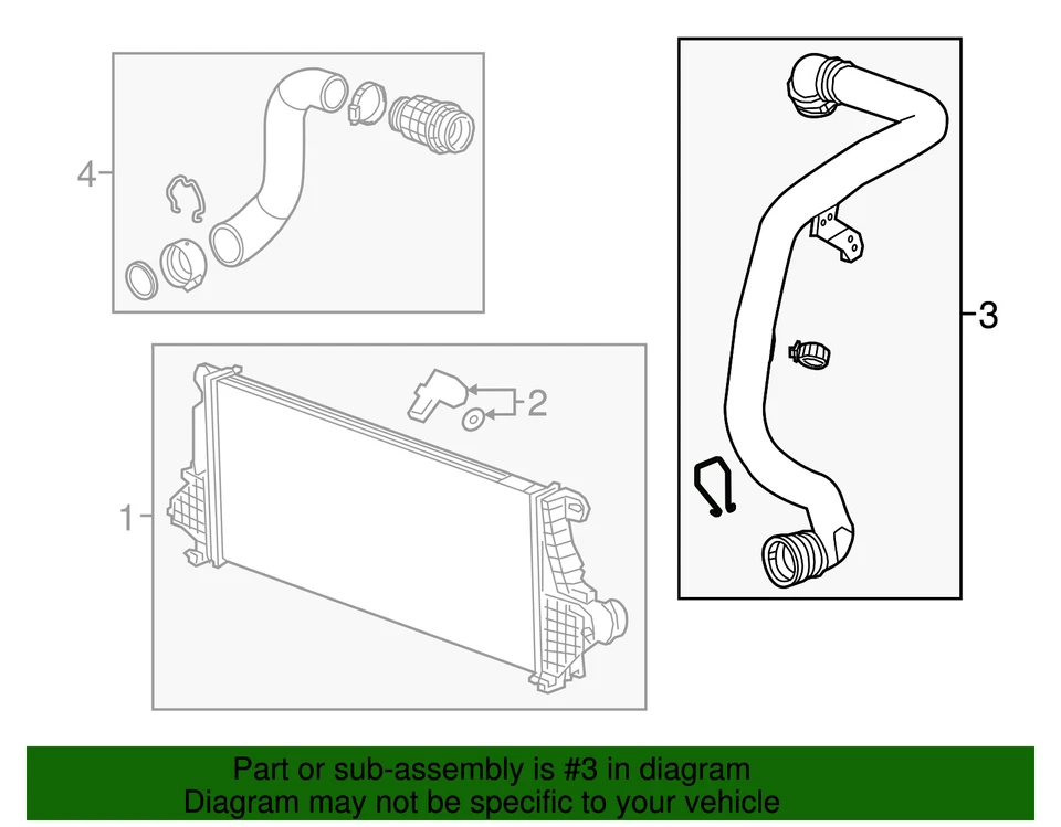 Manguera intercooler GM 84843174 genuina Foto 3 de 3