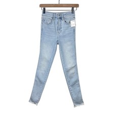 We the Free People NWT 25 High Rise Raw Hem Light Wash Jeggings Skinny Jeans