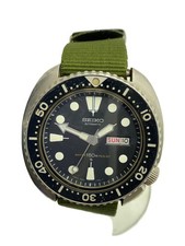 SEIKO Automatic Mechanical Watch Analog SLV GRN 6806 7001