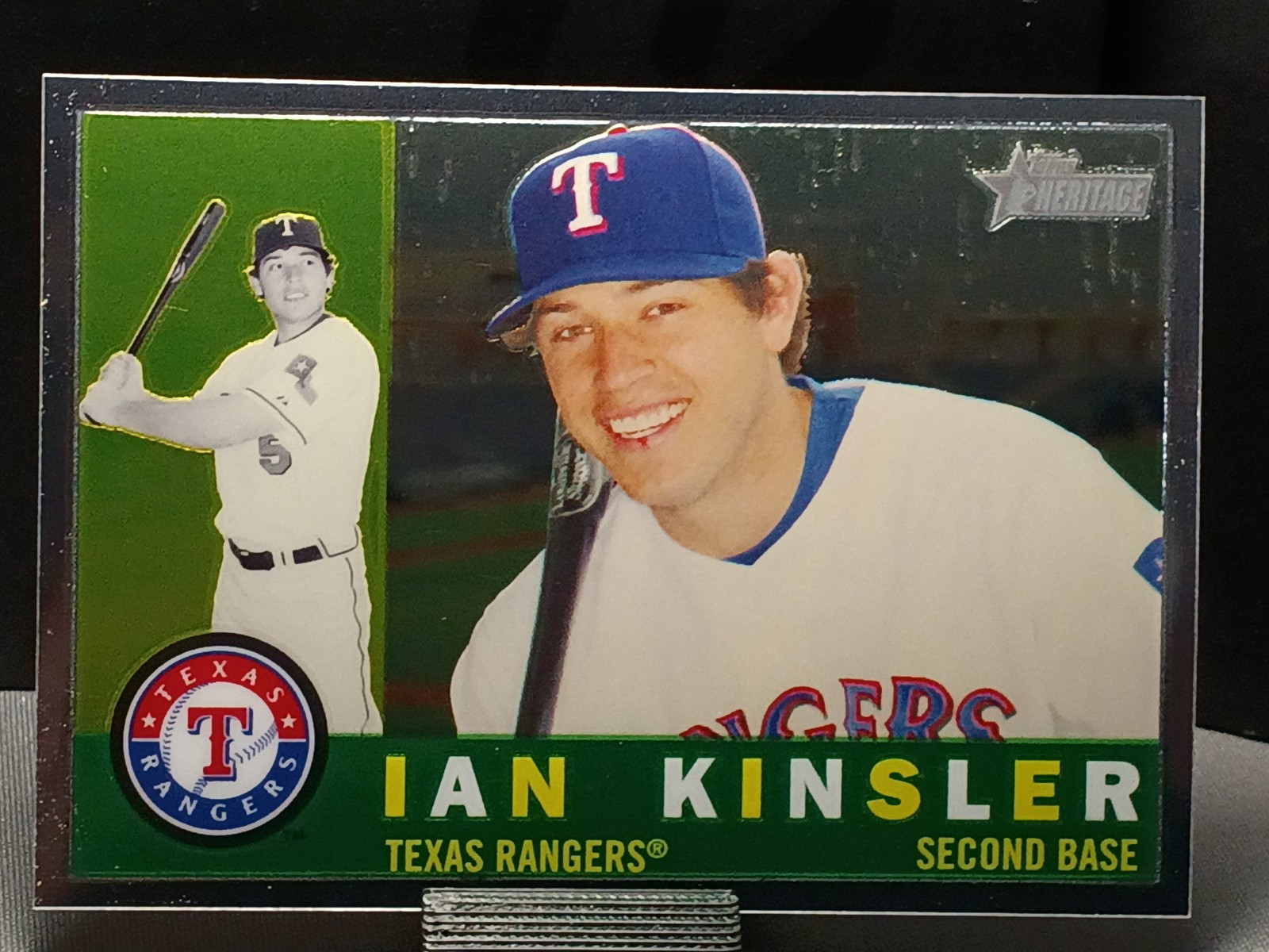 2009 Topps Heritage Chrome #C7 /1960 Ian Kinsler Texas Rangers
