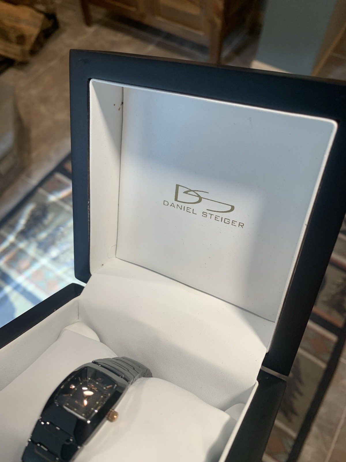 Daniel Steiger Black Ceramic Rectangular Watch Qu… - image 3