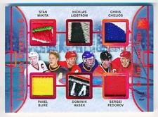 2016-17 ITG Used Mikita Lidstrom Chelios Bure Hasek Fedorov Patch #LS6P-04 (3/3)