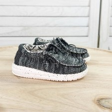 Hey Dude Wally Toddler Sox Skater Knit Slip On Loafer Shoes Black Size 5