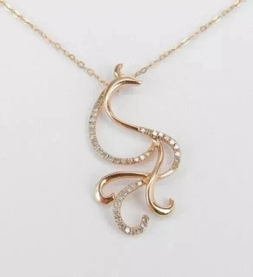 1.50Ct Round Cut Simulated Diamond Women's Peacock Pendant 14k Rose Gold Plated