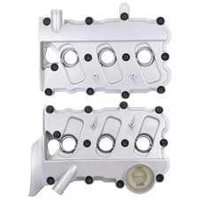 Left + Right Engine Valve Cover w/ Gasket for Audi A4 A4 Quattro A6 A6 Quattro