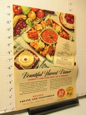 newspaper ad 1940s A&P Regalo fruit vegetables meat sauce recipe NYSN 