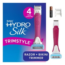 Schick Hydro Silk TrimStyle Womens Razor with Waterproof Bikini Trimmer,Includes