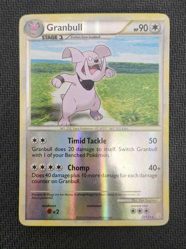 Pokemon Granbull 22/123 Reverse Holo HeartGold SoulSilver Base Set 