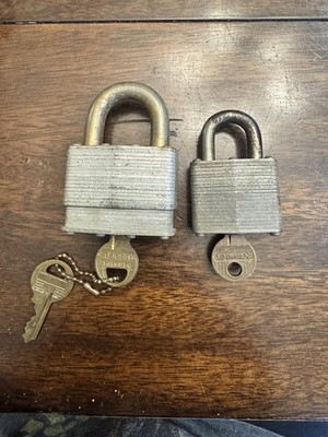 Lot of 2 Vintage Masters Locks #5 & #3 W/ Key Working Condition Made In USA