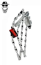 ORIGINAL LOWRIDER 20" Bent 1" Chrome DROP-DOWN FULL Deluxe Flat Twisted Fork.