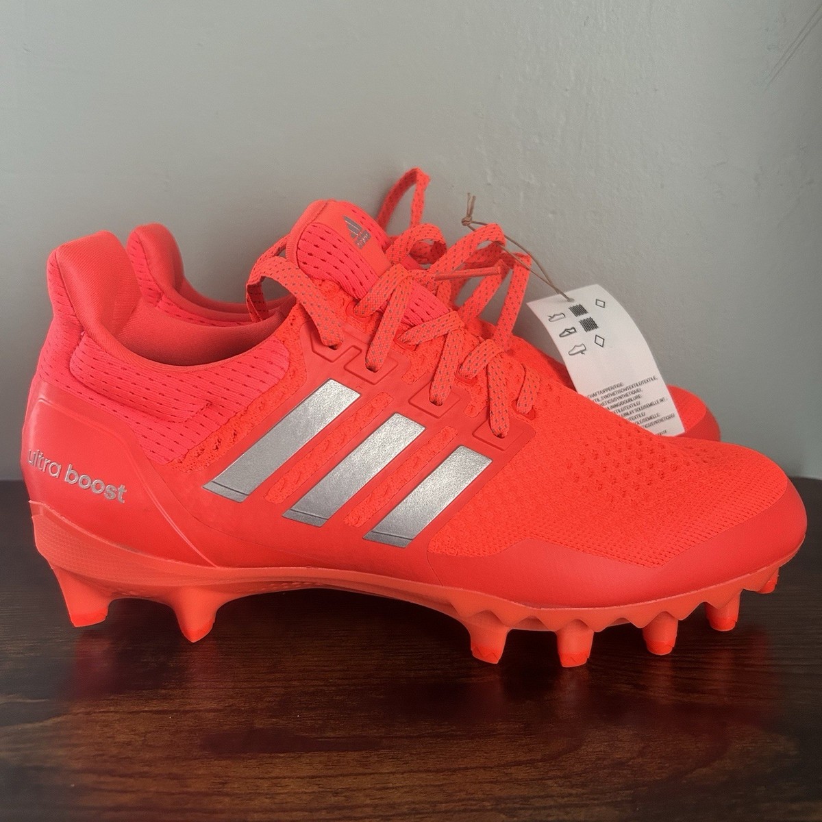 Adidas Ultraboost Football Cleats 'Solar Red' Mens Size 9 JP7411