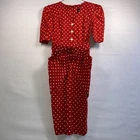 Womens CryViolet 80's Dress Red sz. 12