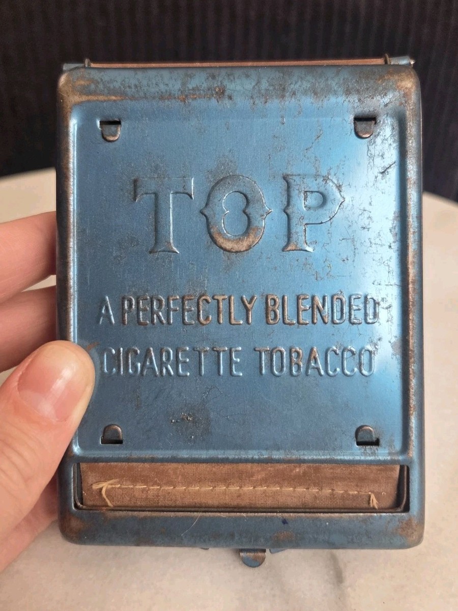 cigarette roller case Vintage TOP Tobacco Pocket Cigarette Roller Metal Case