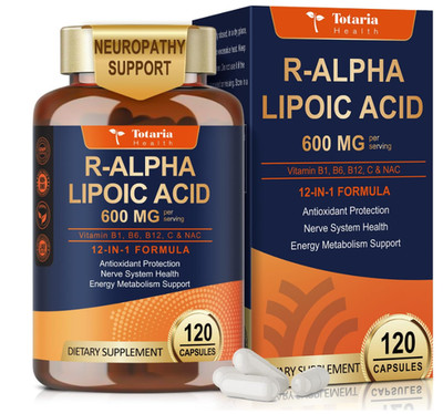 R Alpha Lipoic Acid 600Mg - Stabilized ALA Supplement for Neuropathy Support Cap