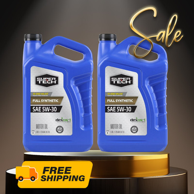 [FASH SALE] Super Tech Full Synthetic SAE 5W-30 Motor Oil 5 Quart 2 Pack 10 QT
