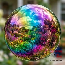 Stainless Steel Gazing Globe Ball, Mirror Gazing Ball for Multi-color Rainbow