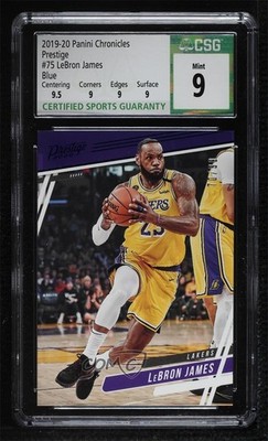 2019-20 Panini Chronicles Prestige Blue 70/99 LeBron James #75 CSG 9 Mint o7m