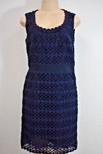 Tory Burch Dark Blue Lace Cocktail Dress Size 10 US On Sale rp