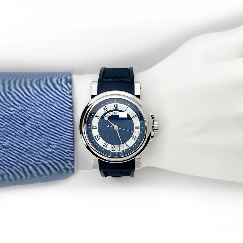 宝玑 Marine 自动 Big Date 手表 5817ST/Y2/5V8 蓝色 表盘 — 第 3/4 张图片