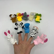 10X Finger Puppets Set Mini Stuffed Animals Finger Puppet for Storytelling