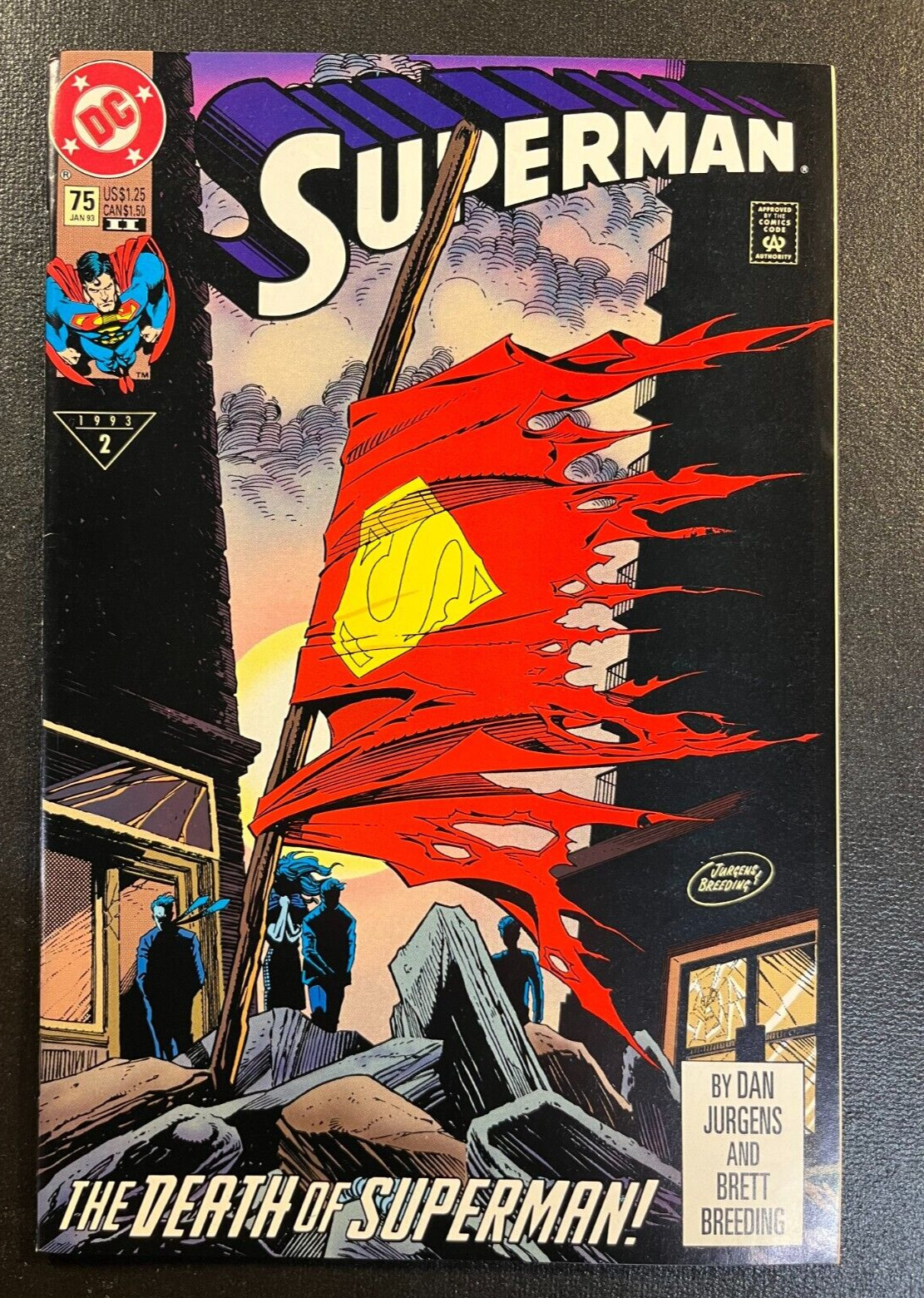 Superman 75 Variant 2nd PRINT PURPLE Key Death V 2 Doomsday Batman DC Comics