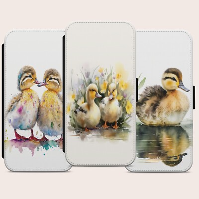 DUCK DUCKLING HANDYHÜLLE FÜR IPHONE SAMSUNG PIXEL NIEDLICH NATUR FLIP WALLET