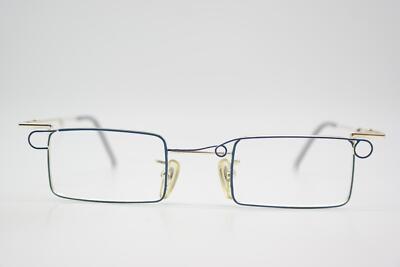 Vintage Brille Casanova ICM-1 Blau Silber Eckig Brillengestell eyeglasses