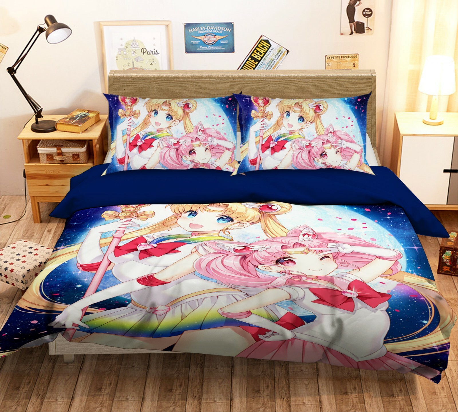 3D Sailor Moon 226 Japan Anime Bed Pillowcases Quilt Duvet Cover Set Single CA 3D Sailor Moon 226 Japan Anime Bed Pillowcases Quilt Duvet Cover Set Single CA