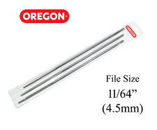 OREGON Pack of 3 Round Files for Sharpening Filing Chainsaw Chain - 11/64" 4.5mm