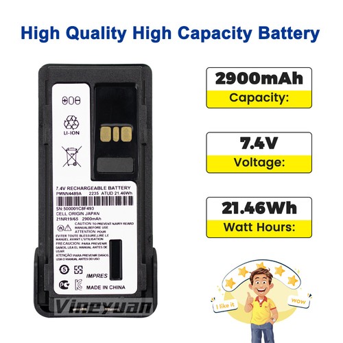 7,4V 2900mAh PMNN4489A IMPRES ATEX Bateria do Motorola GP328D + GP338D + DGP8550E - Zdjęcie 3 z 12