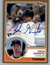 2018 Topps '83 Topps Autographs Gold #83AZG Zack Granite/50 50 (ref 155921)