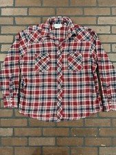 Wrangler Wrancher Button Down Pearl Snap Plaid Shirt Men s XL