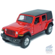 Jeep Wrangler Sahara 1:32 Modelo Coche Diecast Vehículo de Juguete Niños Regalo Colección Rojo