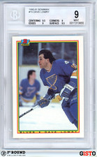 POP 1: Dave Lowry RC BGS 9+: 1990-91 Bowman Rookie Card Gisto #15. rookie card picture