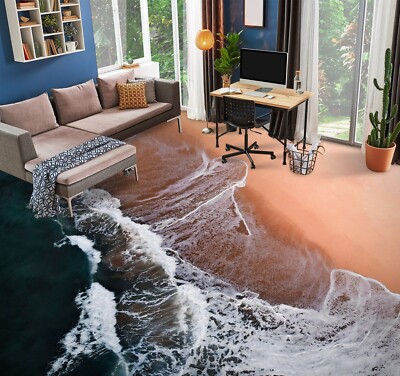 3D Surfen Welle H5812 Fußboden Wandbild Fototapete Tapete Familie Coco 2024