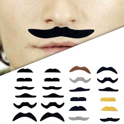 12 Stück Selbstklebendes Schnurrbart Set Männer Bart für Maskerade Party Festival