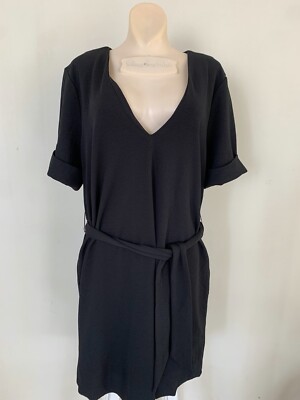 zara textured dress with belt
