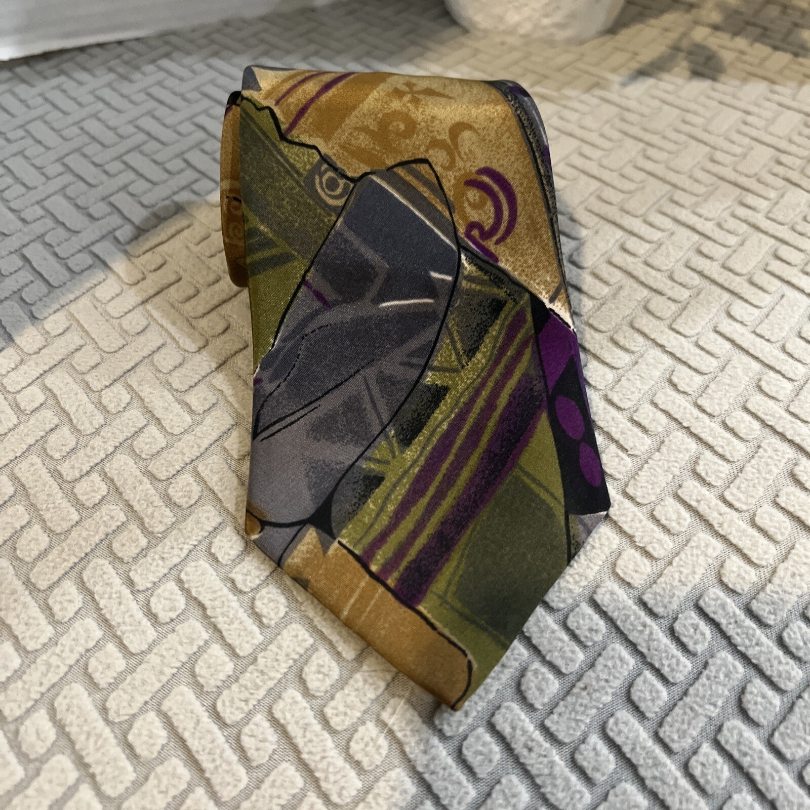 STRINGBEANS Necktie MULTICOLORED Abstract 58” X  … - image 1