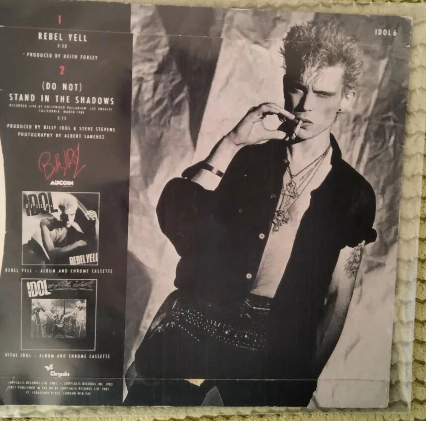 Billy Idol – Rebel Yell, 1985 7" single picture sleeve vinyl record - Image 4 of 4