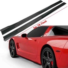 For Chevrolet Corvette C5 78.7 2m Side Skirts Splitter Panel Lip Glossy Black