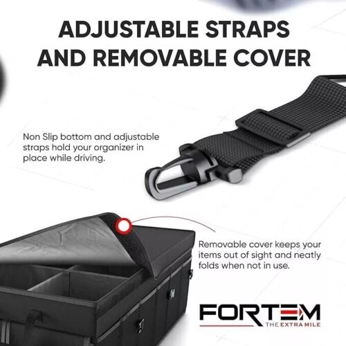 FORTEM XL Organizador de Botas de Coche, Plegable Multi Compartimento, Antideslizante Ajustable - Imagen 3 de 8