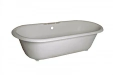 White Clawfoot Tub Cast Iron Dual Deck Mounted Bathtub Renovators Supply