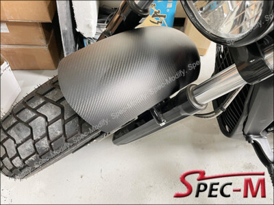 JPM MATTE CF CARBON FIBER OE STYLE FRONT FENDER FOR INDIAN SCOUT 2015-2021