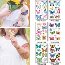 Butterfly Tattoo Sticker Waterproof Sweat Resistant Body Art Color Sticker