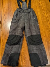 Weatherproof 32 Degrees XSmall 5/6 Black Ski Snow Bibs Pants Youth Kids EUC