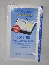 At A Glance Quick Notes Daily Calendar Refills January To December Loose Leaf