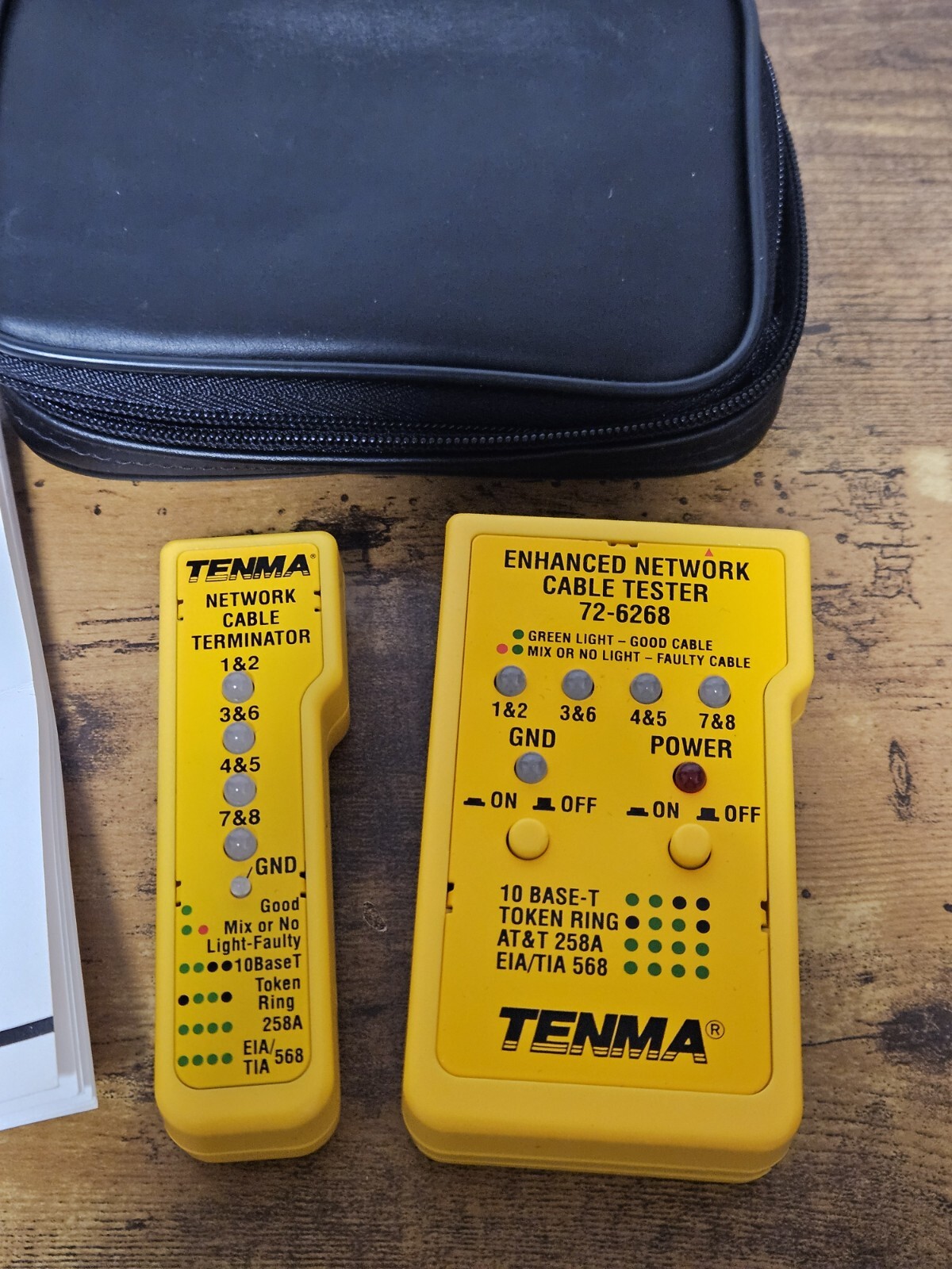 TENMA Enhanced Network Cable Tester & Cable Terminator 72-6268 Manual & Case 