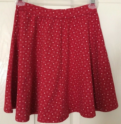EUC Hollister Big Girls Skirt Sz S Red White Swing Skater Mini Casual Stretch - Picture 3 of 5
