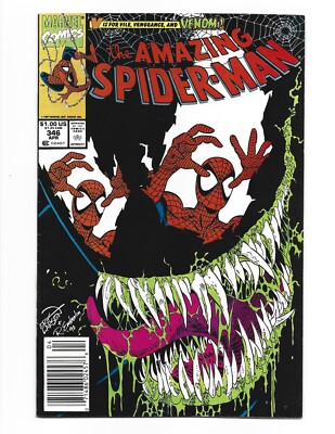 Amazing Spider-Man #346 Marvel Comics 1991 Venom Cover Newsstand Variant